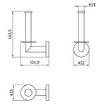 Держатель для туалетной бумаги нерж. сталь NIZA 16869.B глянцевый