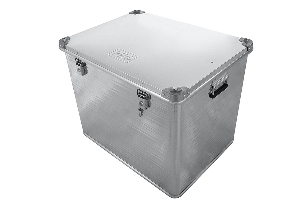 Ящик алюминиевый усиленный с замком 782х585х622 мм (ДхШхВ)