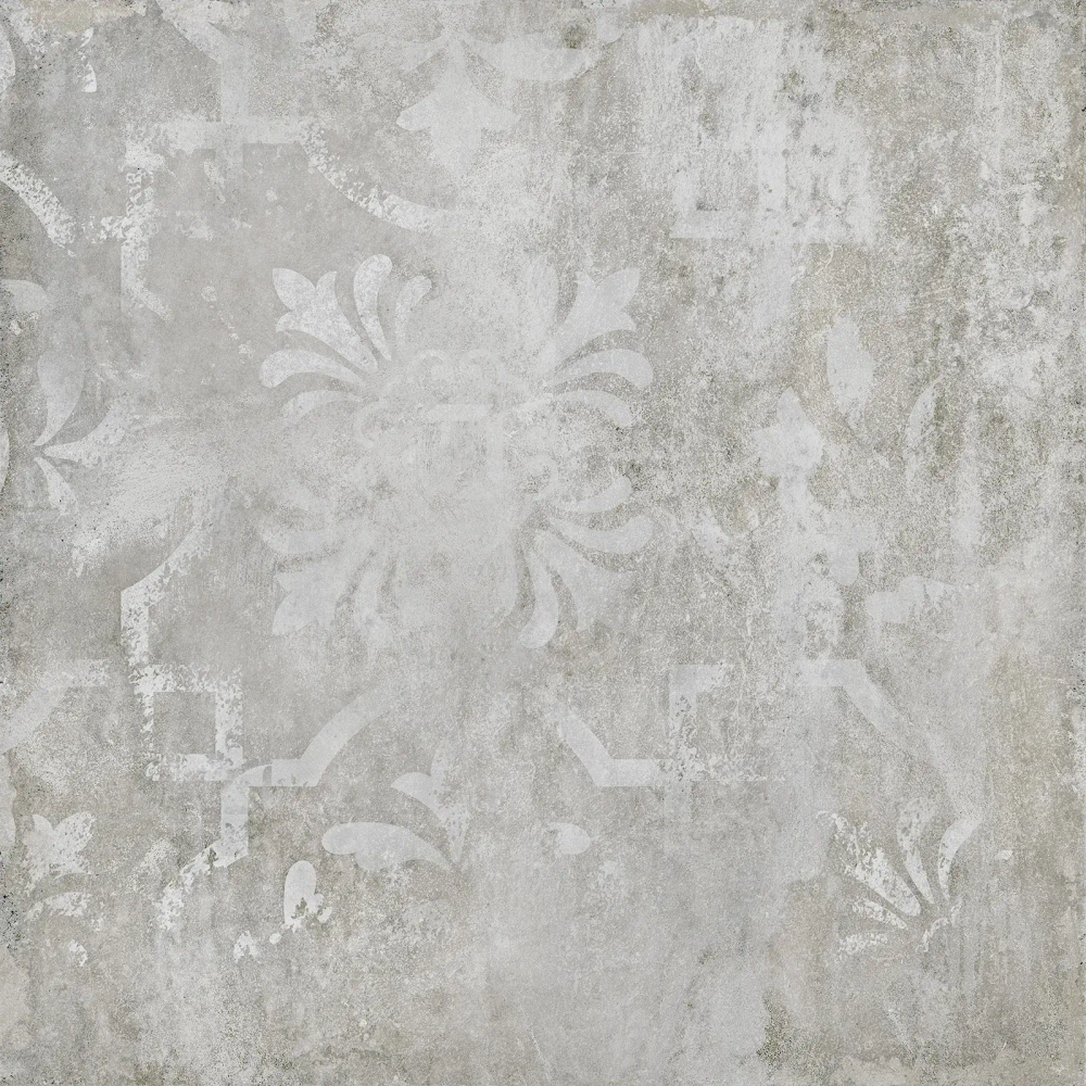 Керамогранит Alma Ceramica GFU6060TTM27R Totem 60x60 серый глазурованный матовый / противоскользящий под бетон / с орнаментом