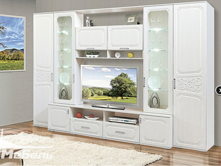 Гостиная Нежность рельеф пастель