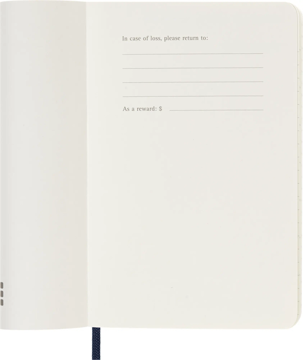 Еженедельник Moleskine (DSB2012WN2) Classic Soft WKNT Pocket 90x140мм 144стр. мягкая обложка синий сапфир