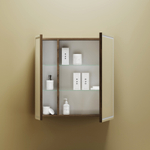 Зеркальный шкаф для ванной комнаты Sancos Mirror 690x150х740 мм, с LED подсветкой, цвет дуб чарльстон, с розеткой, арт. MI70ECH