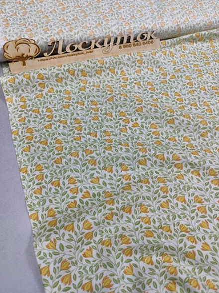 Ситец/ 21916-1 Желтые тюльпанчики