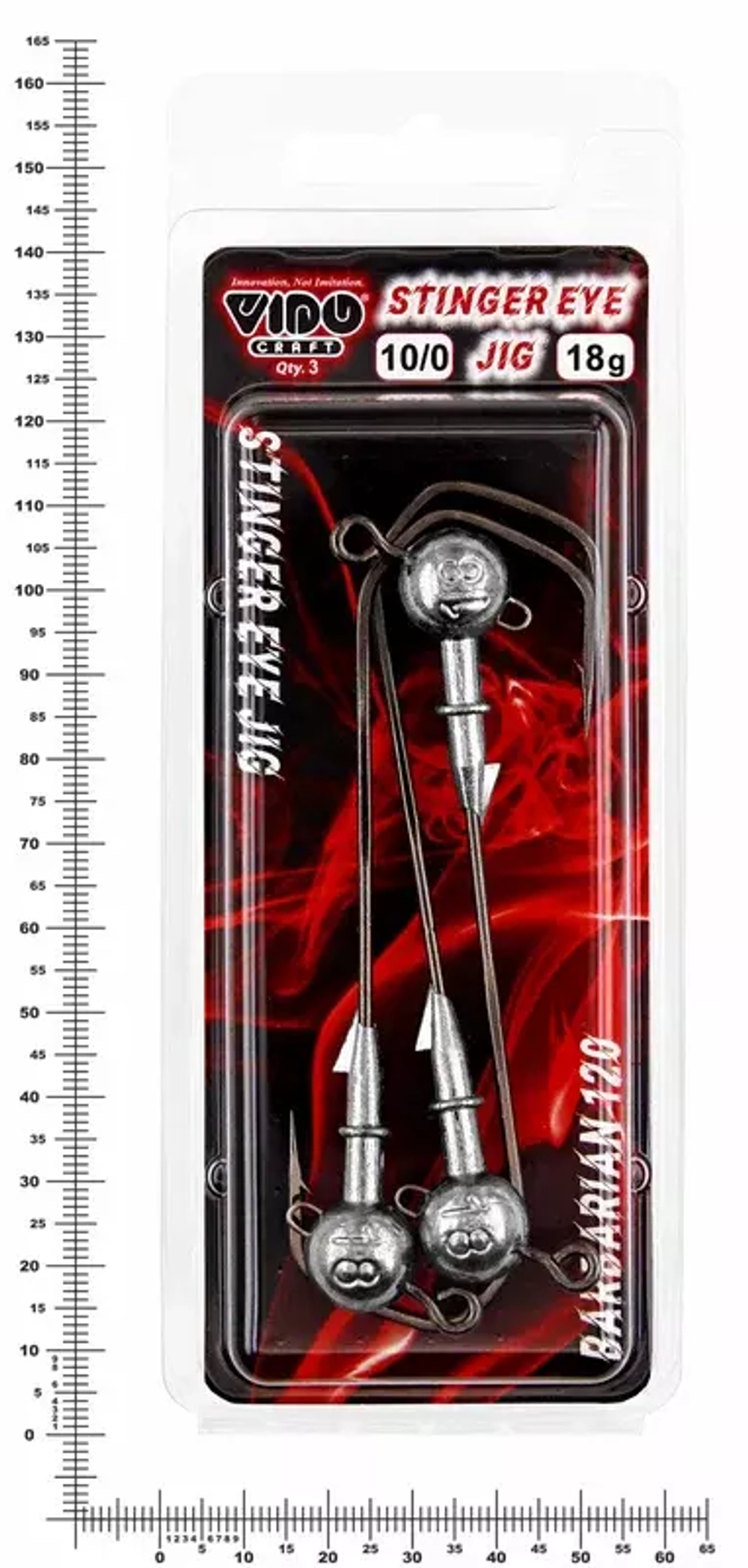 Джиг некрашеный Stinger Eye Jig, крючок Vido Craft VD-079 10/0 (3шт/уп)