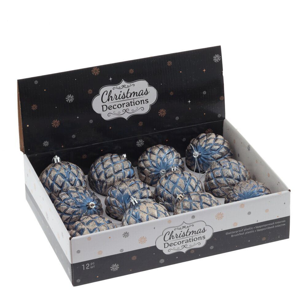 GAEM Набор из 12шт Украшение новогоднее "Шар", D 8 см, L35 W27 H9 см