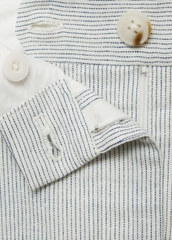 Прямые костюмные брюки из смесового льна