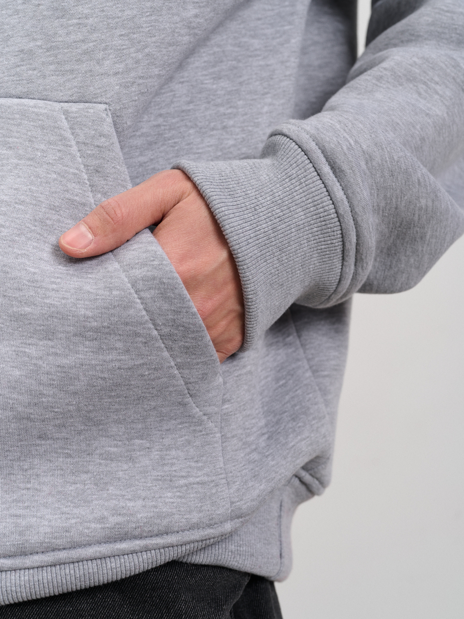 Толстовка мужская с капюшоном "Вasic" меланж