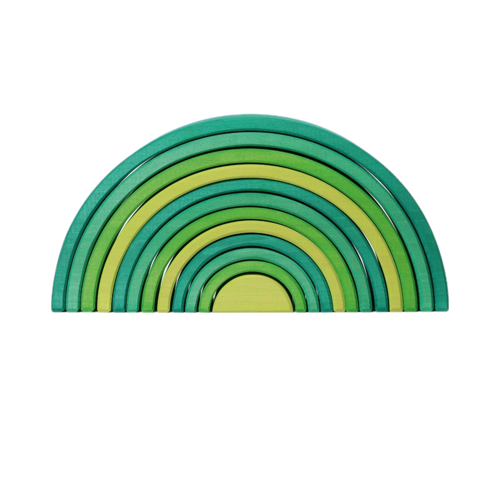 Большая деревянная радуга "Зеленый лес", 12 деталей