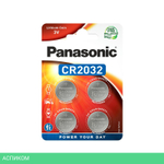 Батарейка Panasonic Lithium CR2032 BL4 (CR-2032EL/4B)