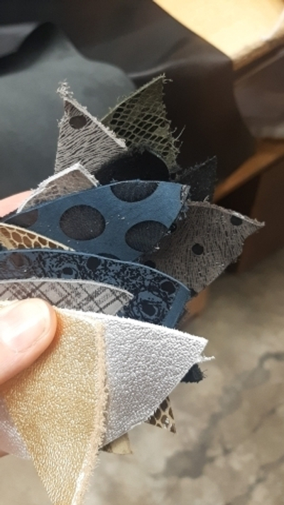 Образцы кожи и материалов