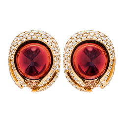 Серьги с Гранатами, Сапфирами и Бриллиантами, E0053-0/12