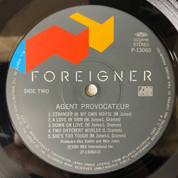 Винтажная виниловая пластинка LP Foreigner Agent Provocateur (Япония 1985) (Без Оби) Tooth And Nail