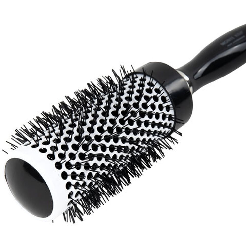 Расческа для укладки волос термобрашинг 24,5х6х4,5 см, круглая, продувная, черная, MONTE VITA (МОНТЕ ВИТА), 457418