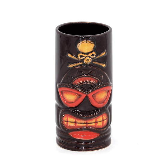 Бокал стакан для коктейля 700 мл "Тики" d 8,5 см h18 см черный керамика P.L.- Barbossa