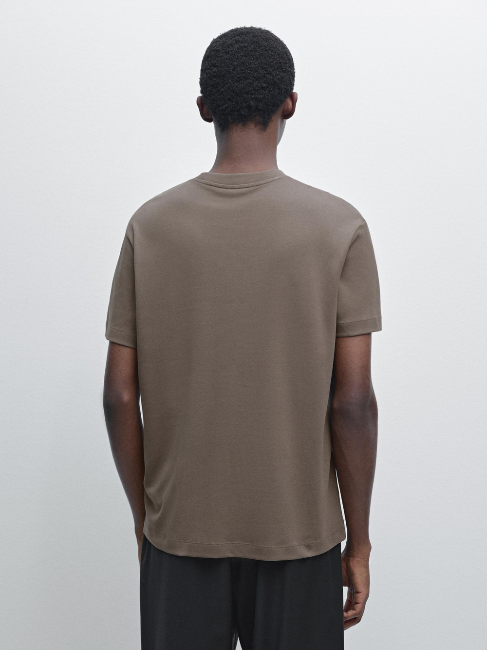 Massimo Dutti Хлопковая футболка-поло с короткими рукавами, жженый