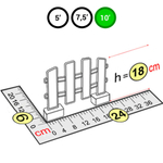 Элемент заборчика зеленый для конструктора