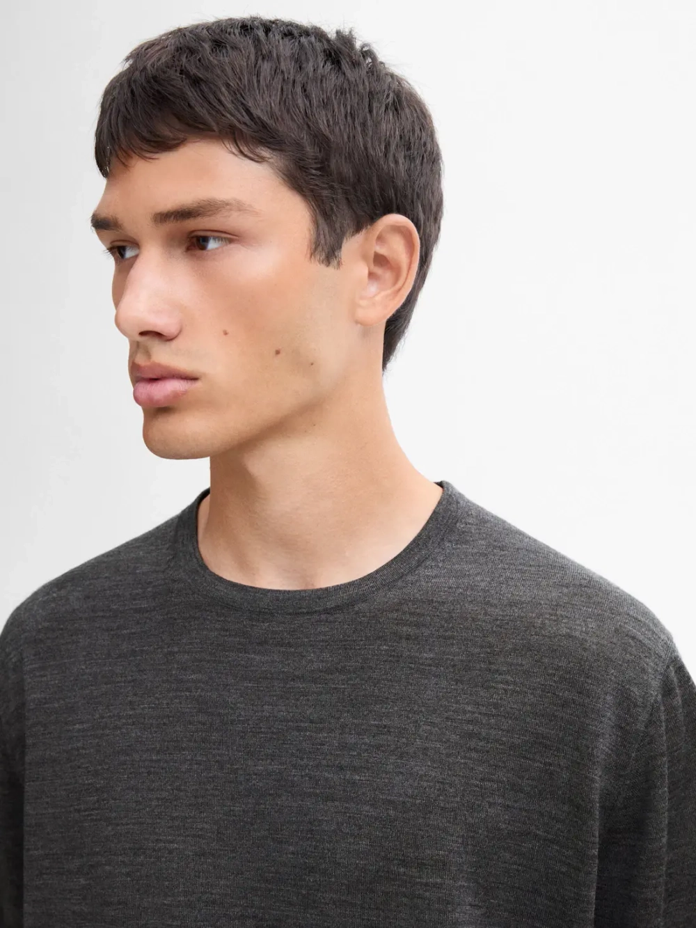 Massimo Dutti Футболка из мягкой ткани, темно-серый