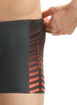 Мужские пляжные боксеры с брендированной вставкой сбоку (Размер: XL) (Цвет: черный)