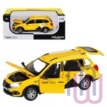 МОДЕЛЬ МАШИНЫ 1/24 LADA GRANTA CROSS ТАКСИ ЖЕЛТЫЙ