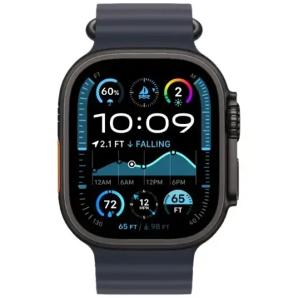 Apple Watch Ultra 2 (2024) GPS+Cellular 49mm, Black Titanium ремешок "Navy Ocean Band"