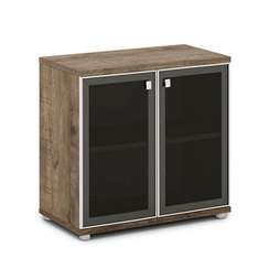 Шкаф со стеклом в алюминиевом профиле низкий 820х440х785 V-652