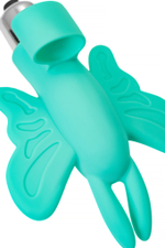 Вибронасадка-бабочка на палец Eromantica мятная 10 см