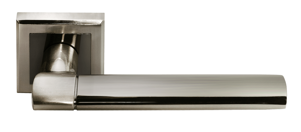 Дверные ручки Morelli "AGBAR" MH-21 SN/BN-S Цвет - Белый никель/Чёрный никель