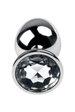 Анальная втулка с кристаллом Large прозрачный 9 см