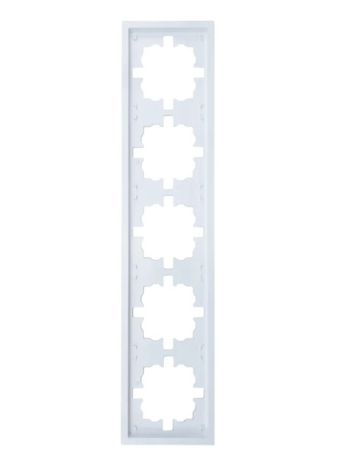 Рамка 5-ая LEZARD ZIMA горизонтальная б/вставок белая