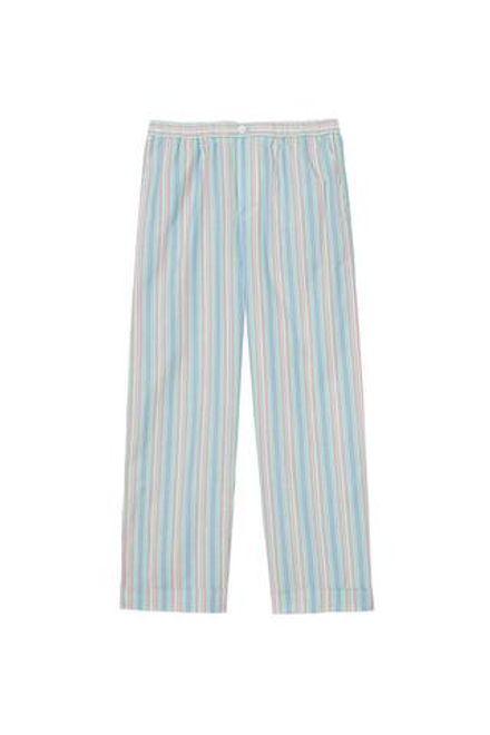 ZARA X BENITO ANTONIO ЖАККАРДОВЫЕ БРЮКИ СВОБОДНОГО КРОЯ В ПОЛОСКУ, СВЕТЛО-СИНИЙ
