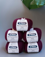 -60% Merino Extrafine Aran 5x50g — burgundy