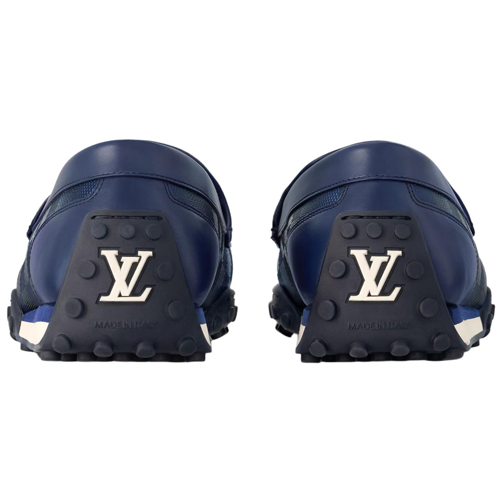 LOUIS VUITTON Racer Gommino Loafers Men"s Blue