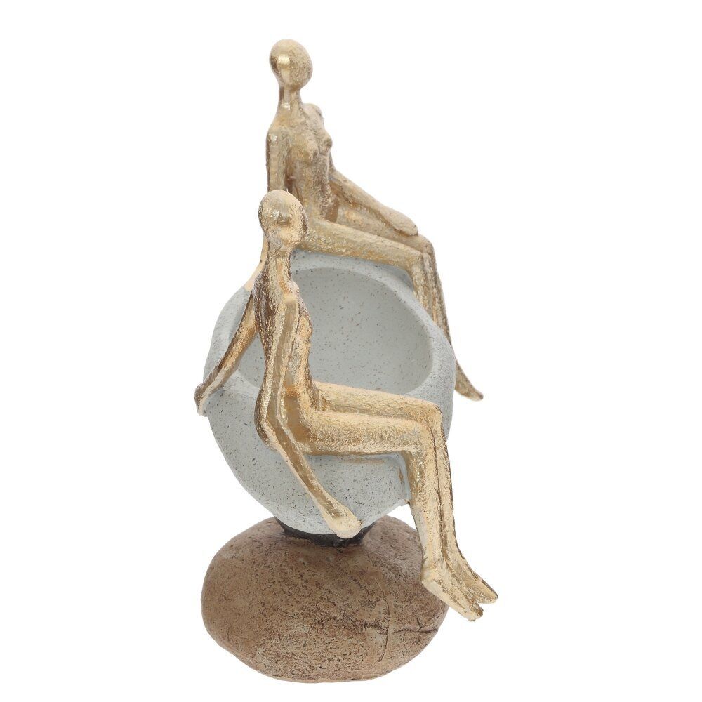 GAEM Фигурка декоративная "Влюбленная пара" с подставкой д/мелочей, L20 W10 H21 см