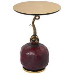 Столик декоративный Рубиновый гранат Амбер Золото