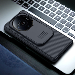 Усиленный чехол на смартфона Xiaomi Mi 12S Ultra, от Nillkin серия CamShield Pro, с защитной шторкой для камеры
