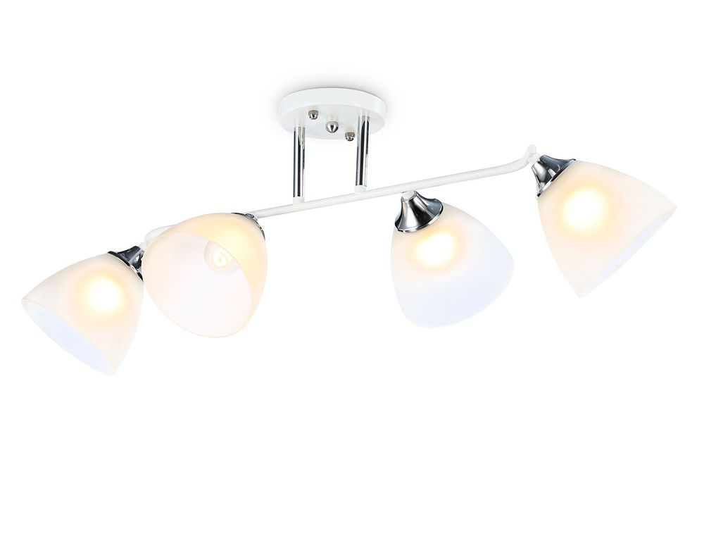 Светильник подвесной TR303003/4 WH/CH/FR белый/хром/белый матовый E27/4 max 40W 780*350*240