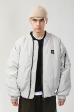 Бомбер CODERED Зимний Bomber Wide Пепельно-Светлая