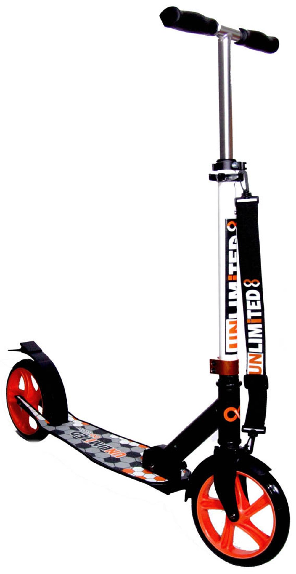 Самокат Unlimited NL500-205, оранжевый,красный
