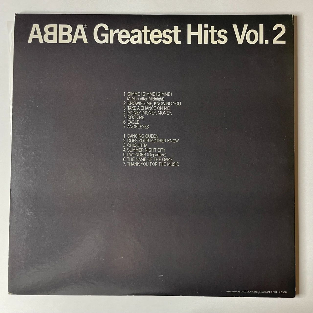 Винтажная виниловая пластинка LP ABBA АББА Greatest Hits Vol. 2 (Japan 1979) (Obi) Dancing Queen