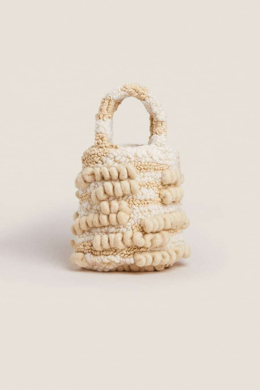 ZARA HOME СУМКА ИЗ ХЛОПЧАТОБУМАЖНОЙ ТКАНИ, БЕЖЕВЫЙ