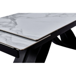 Стол керамический LA ALTA KENIA Bentley whie 160-240/90*76, каркас черный