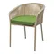 Плетеный стул Asar, бежевый/зеленый