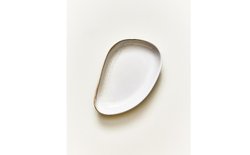 Zara Home тарелка из каменной керамики, цвет бежевый, 14 см