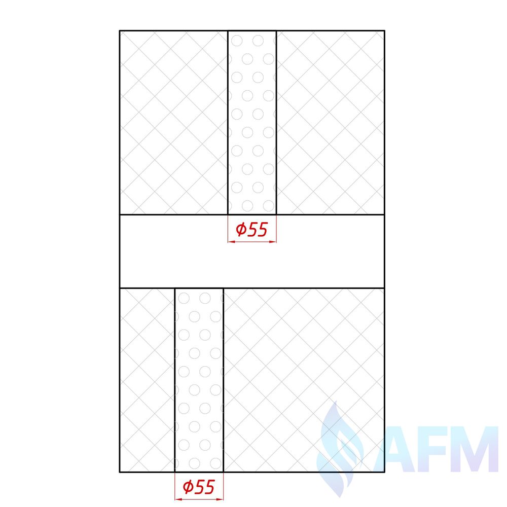 Глушитель универсальный нерж., набитый, камера 4.4.34.400L &quot;AFM&quot;
