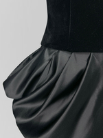 Костюм Bisher из корсета без лямок на молнии и атласной юбки с защипами