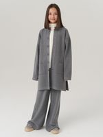 Кардиган для девочки в школу AT990 серый