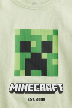 H&M Футболка без рукавов с принтом, светло-зеленый