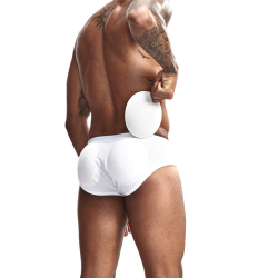 Мужские трусы брифы белые с push up JOCKMAIL JM2021-1