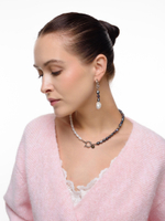 Серьги "Petrol long" Silver