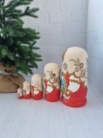 Матрешка Санкт-Петербург жжёнка 5 мест 18см